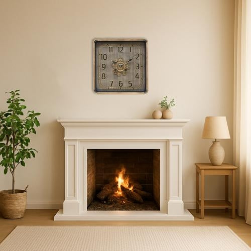 Square Gear Clock 500x500x90mm