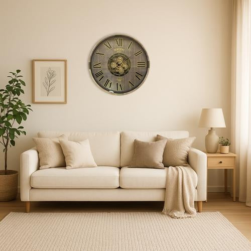 Round Gear Clock 780x780x90mm