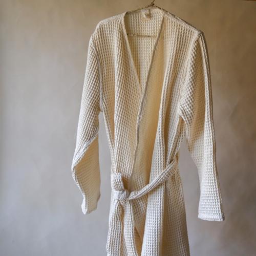 Akiiko Piqué Waffle Wrap Bathrobe