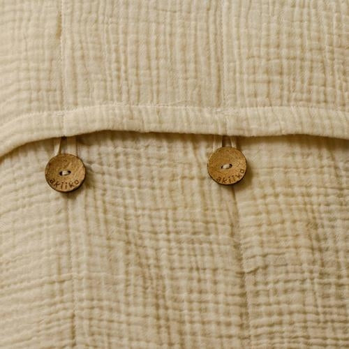 Akiiko Fyra Pillow Cover with 3 Coconut Buttons 600x400mm