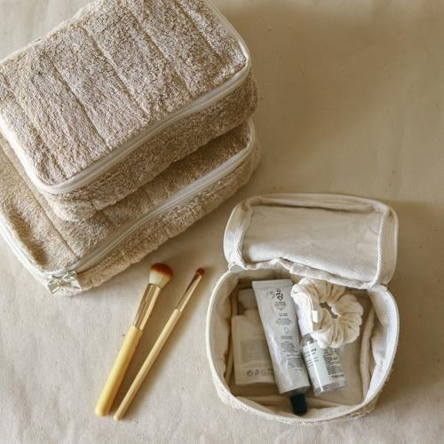 Akiiko Wheat Terry Box Pouch - Medium