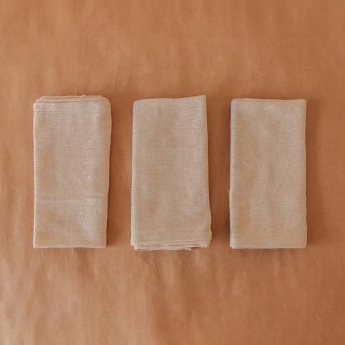 Akiiko Beige Cotton Kitchen Towel - Set of 3