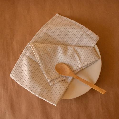 Akiiko Stripe Woven Kitchen Towel- Chalk - Set of 2