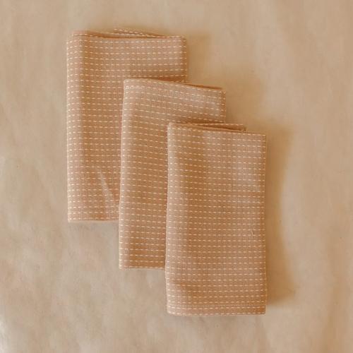 Akiiko Stripe Woven Kitchen Towel- Fawn - Set of 2