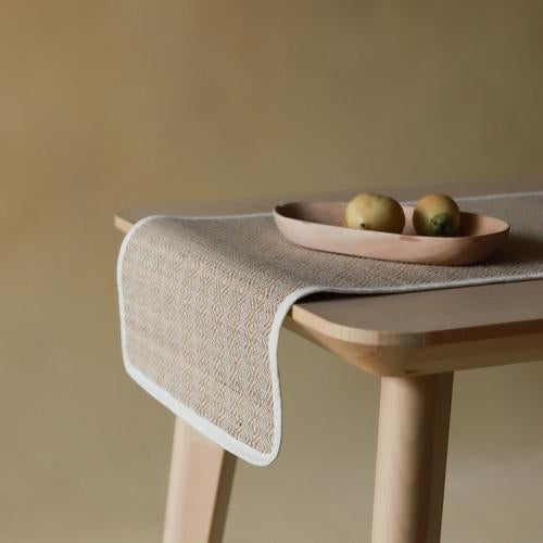 Akiiko Reed Table Top Set - Soft Reed Placemat, Runner, Coaster - Herring Weave