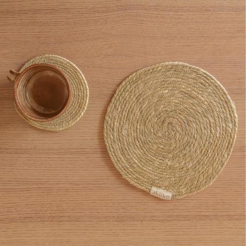 Akiiko Sabai Grass Circle Tea Mat- Mini