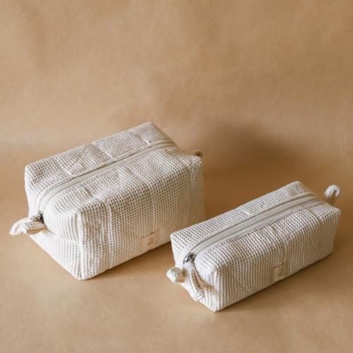 Akiiko Grid Waffle Block Pouch - Large