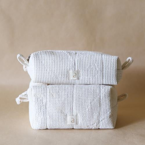 Akiiko Grid Waffle Block Pouch - Large