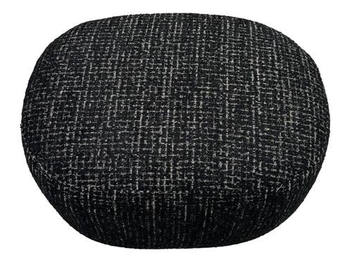 Bella Accent Ottoman Black & Silver