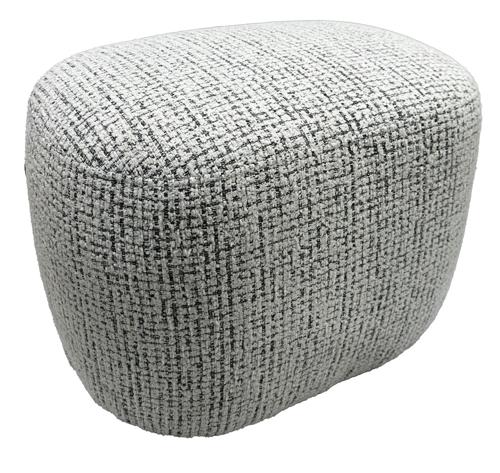 Bella Accent Ottoman White & Black