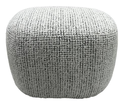 Bella Accent Ottoman White & Black