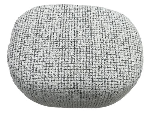 Bella Accent Ottoman White & Black