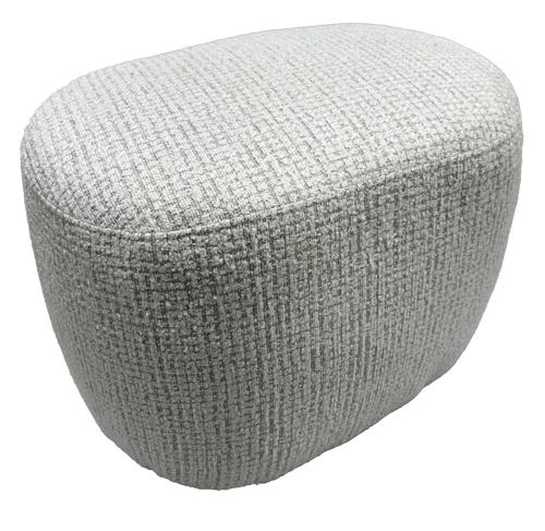 Bella Accent Ottoman White & Taupe