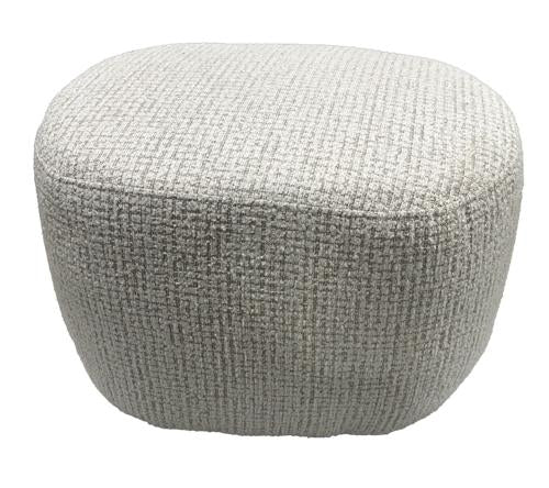 Bella Accent Ottoman White & Taupe
