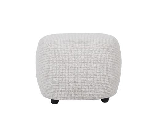 Bella Accent Ottoman White & Taupe