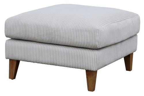 King Henry Ottoman Light Grey