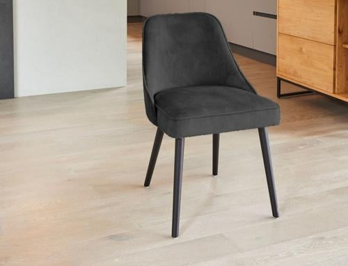 Pedro Dark Grey Velvet Dining Chair