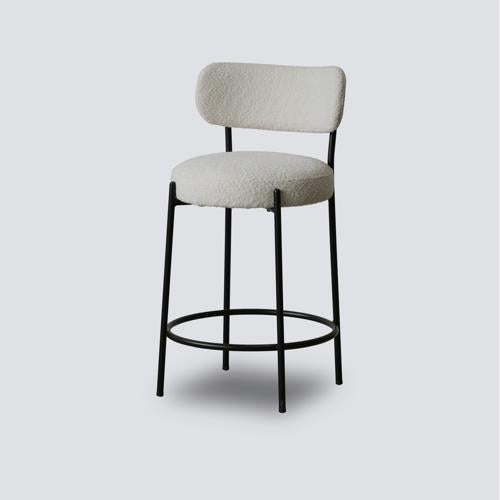 Oscar Boucle Barstool 65cm Natural