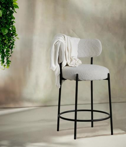 Oscar Boucle Barstool 65cm Natural