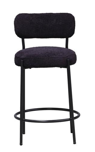 Oscar Black Boucle Barstool 65cm Black