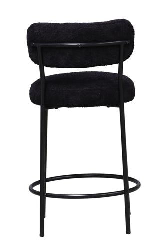 Oscar Black Boucle Barstool 65cm Black