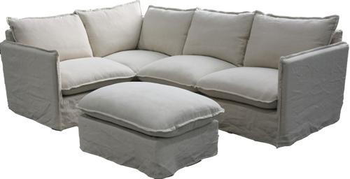 Villa Signature Corner Suite Ottoman Salt & Pepper