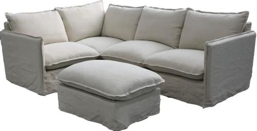 Villa Signature Corner Suite Ottoman Salt & Pepper