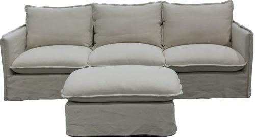 Villa Signature Corner Suite Ottoman Salt & Pepper