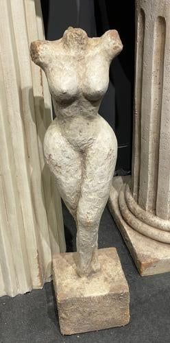 Vintage Bust Antique Marble 150x150x680mm