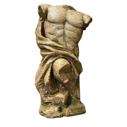 Vintage Male Bust Antique Marble