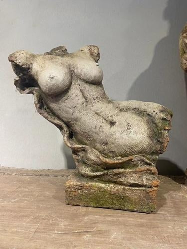 Vintage Bust Antique Marble 400x180x400mm