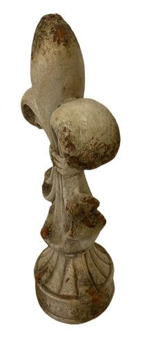 Fleur De Lis Finial Indoor/Outdoor Antique Marble Composite