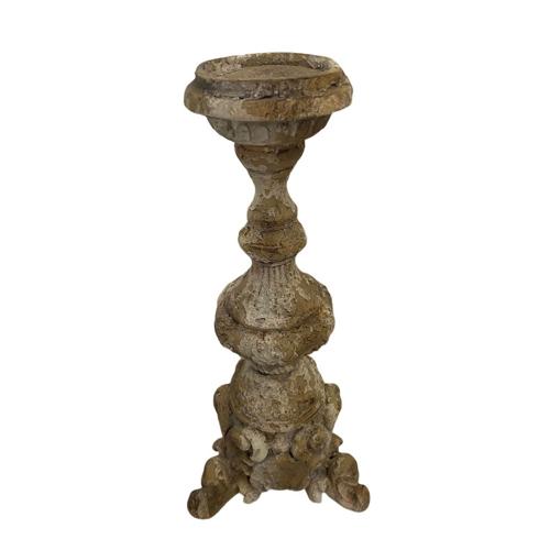 Candle Holder Indoor/Outdoor Antique Marble Composite