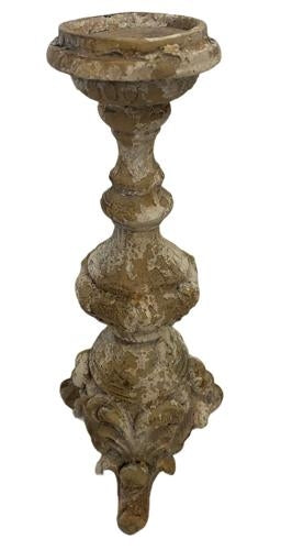 Candle Holder Indoor/Outdoor Antique Marble Composite