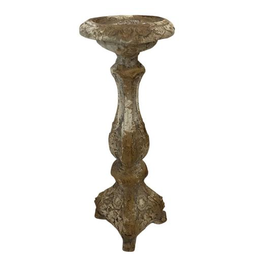 Candle Holder Indoor/Outdoor Antique Marble Composite 120x120x400mm