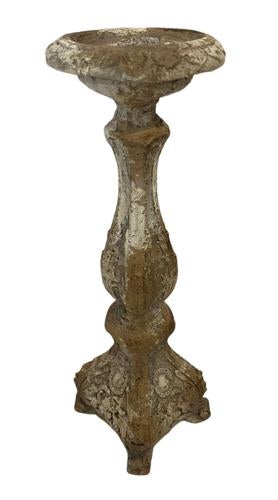 Candle Holder Indoor/Outdoor Antique Marble Composite 120x120x400mm