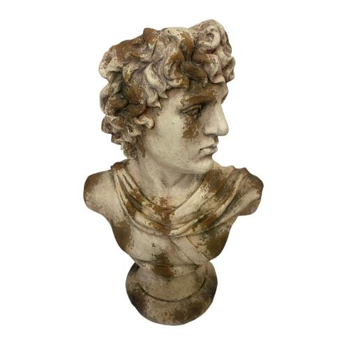 David Bust Indoor/Outdoor Antique Marble Composite