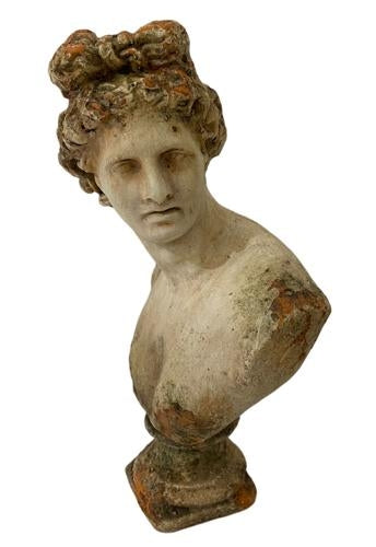Lady Bust Indoor/Outdoor Antique Marble Composite