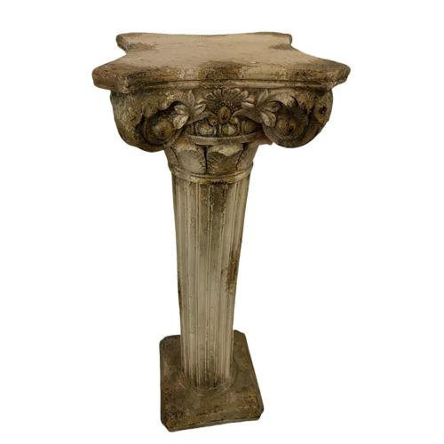 Plinth Indoor/Outdoor Antique Marble Composite 350x350x1000mm