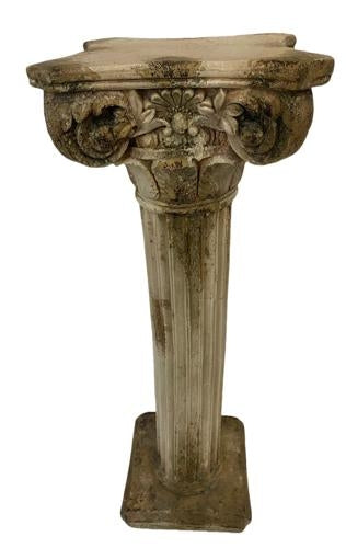 Plinth Indoor/Outdoor Antique Marble Composite 350x350x1000mm