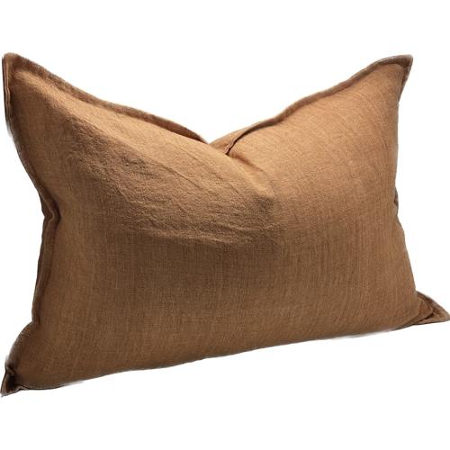 Linen Cushion Cover Chestnut 400x600mm