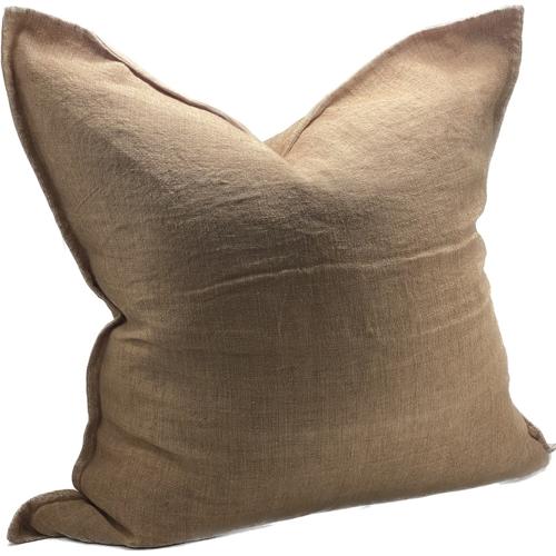 Linen Cushion Cover Sandstone 550x550mm