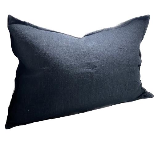 Linen Cushion Cover Charcoal 400x600mm
