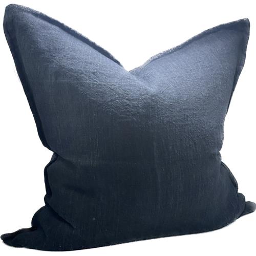 Linen Cushion Cover Charcoal 550x550mm