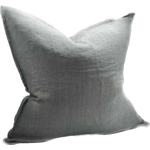 Linen Cushion Cover Blue Grey 550x550mm