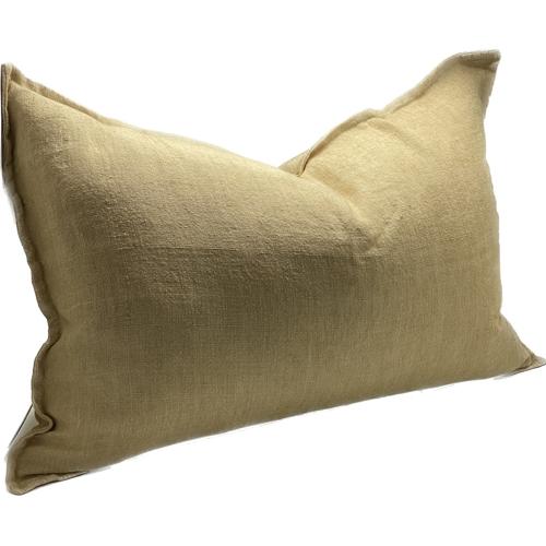 Linen Cushion Cover Custard 400x600mm
