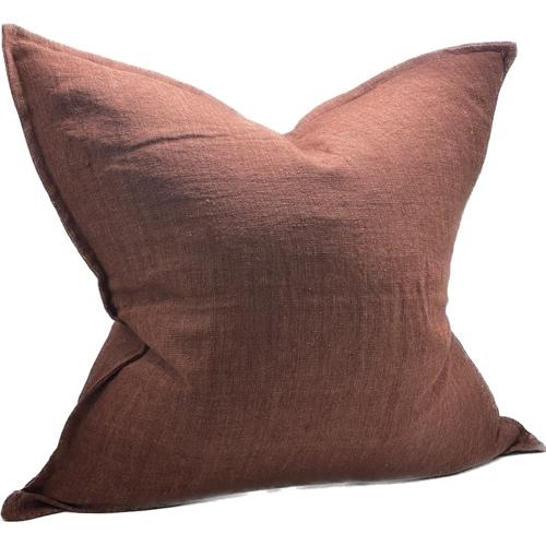 Linen Cushion Cover Merlot 550x550mm
