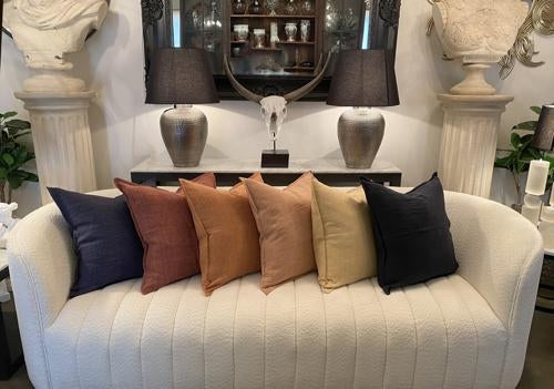 Linen Cushion Cover Merlot 550x550mm