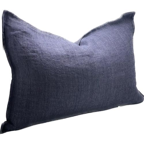 Linen Cushion Cover Denim 400x600mm