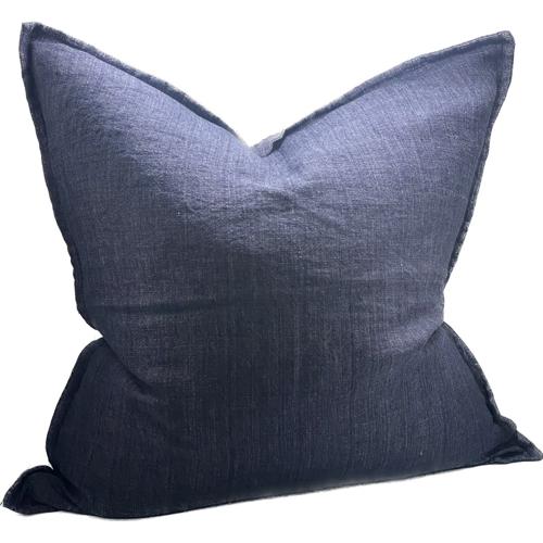 Linen Cushion Cover Denim 550x550mm